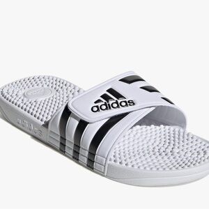 Adidas Adissage Unisex-Adult Sandals size women’s 7/ men’s 6 new white black